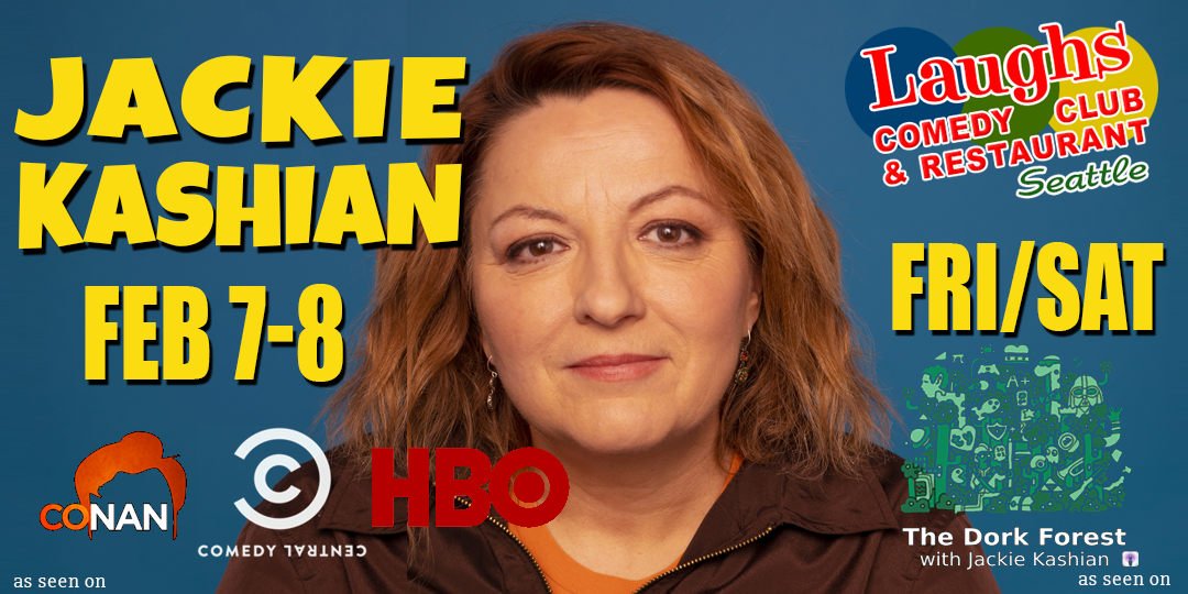 Comedian Jackie Kashian at Laughs Comedy Club in Seattle