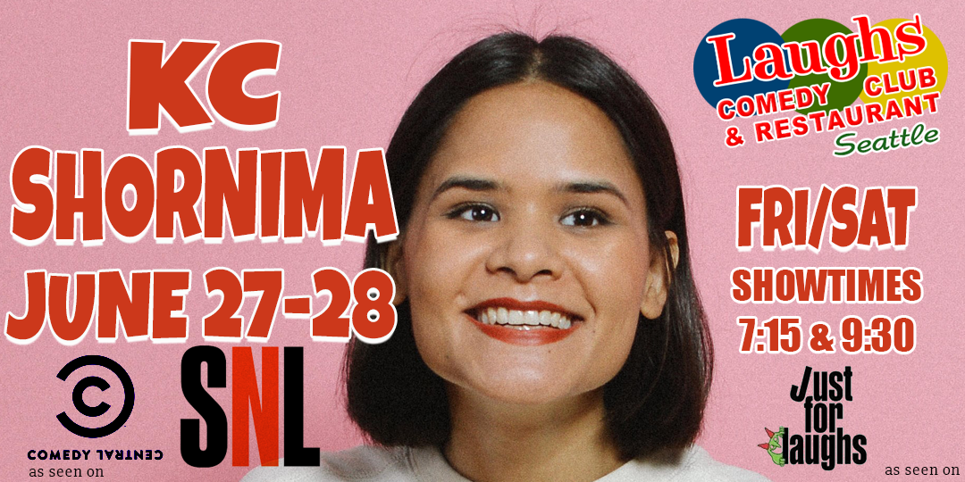 Comedian K. C. Shornima at Laughs Comedy Club in Seattle