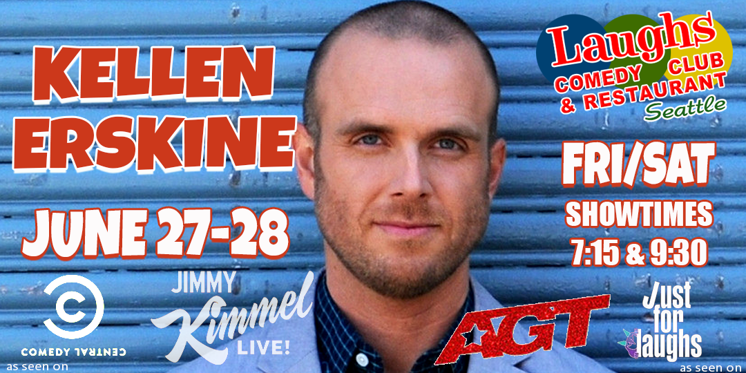 Comedian Kellen Erskine at Laughs Comedy Club in Seattle