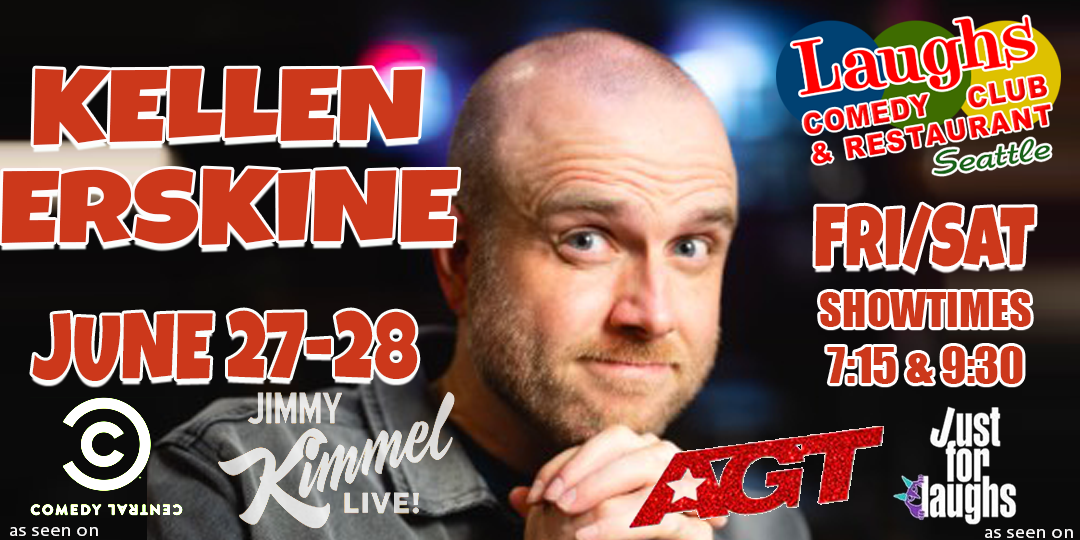 Comedian Kellen Erskine at Laughs Comedy Club in Seattle