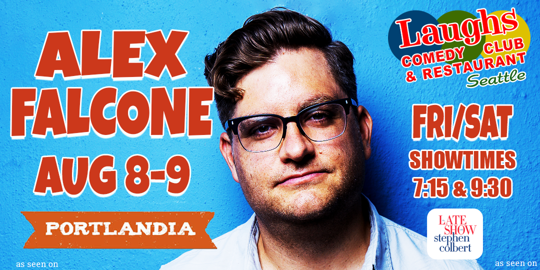 Comedian Alex Falcone at Laughs Comedy Club in Seattle