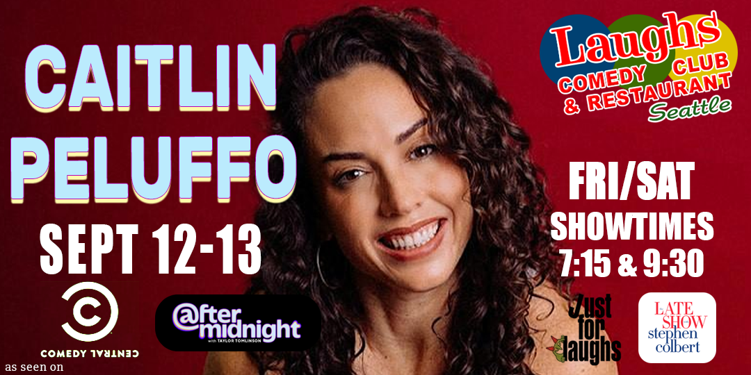Comedian Caitlin Peluffo at Laughs Comedy Club in Seattle