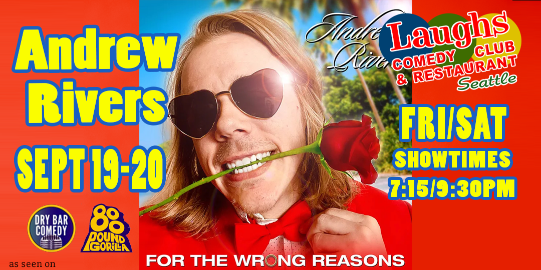 Comedian Andrew Rivers at Laughs Comedy Club in Seattle