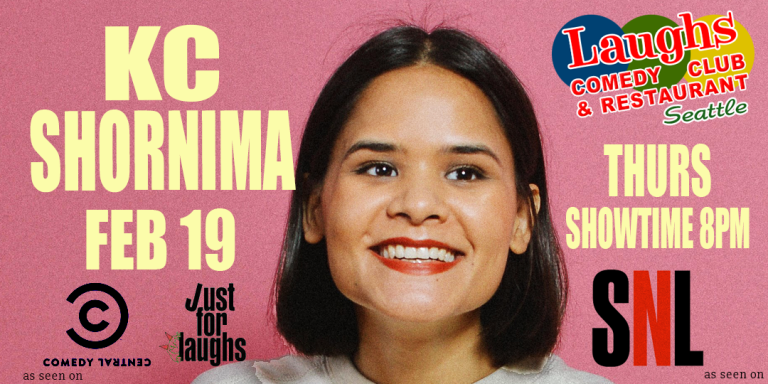 Comedy show: KC Shornima from SNL Thurs. Feb. 19th at 8pm Laughs Comedy