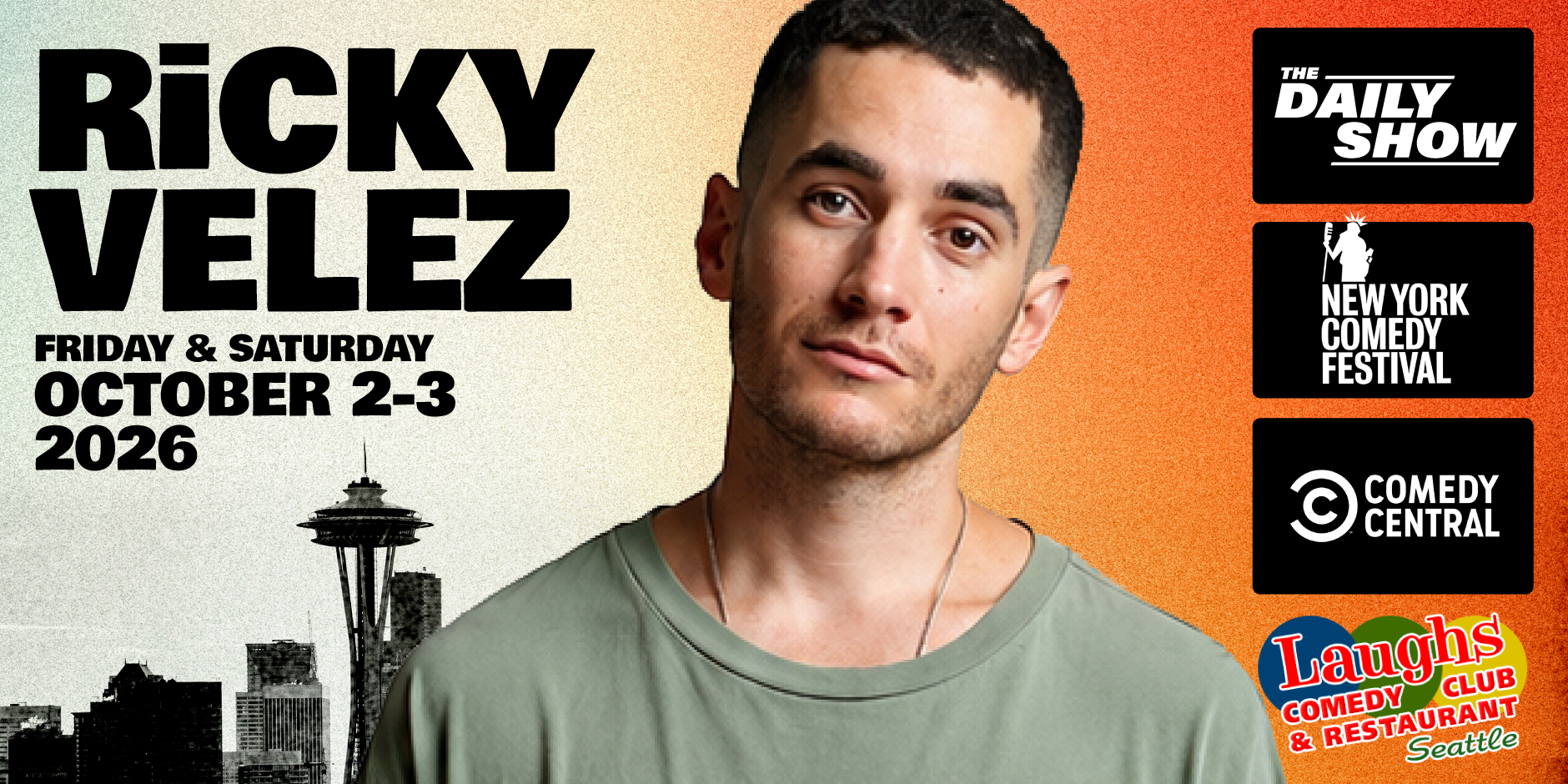 Comedy Show: Ricky Velez on Oct.2nd and 3rd -Laughs Comedy Club-Seattle