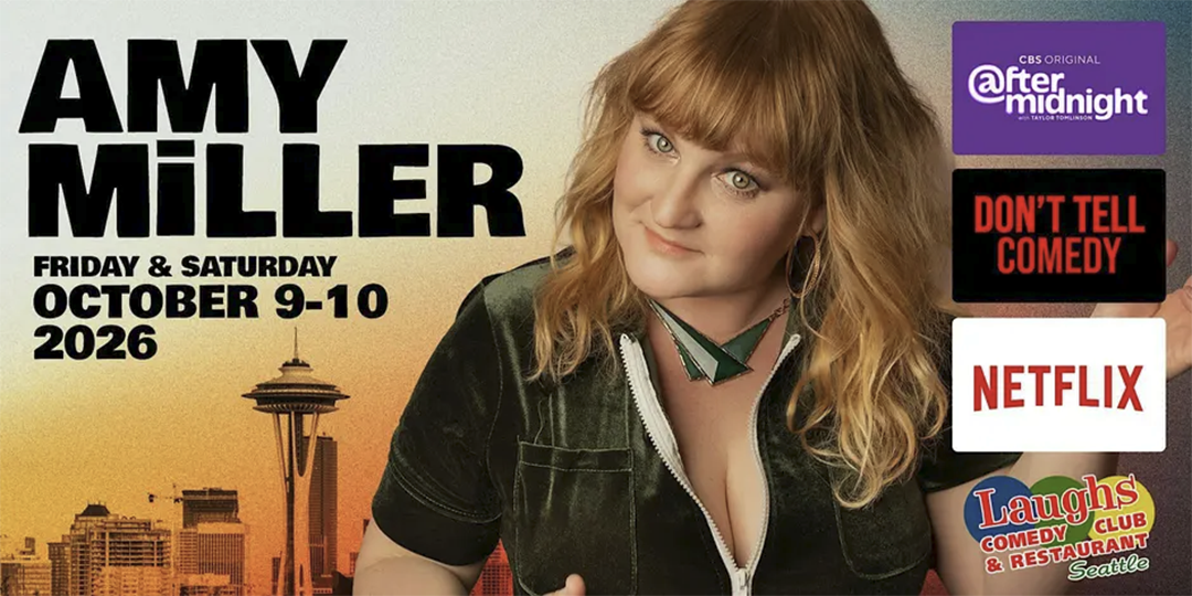 Comedy Show: Amy Miller Oct. 9th and 10th at Laughs Comedy- Seattle